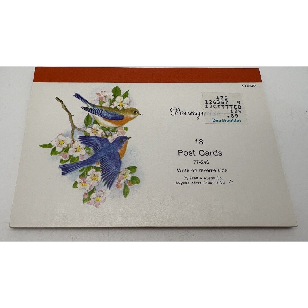 Pennywise Post Cards Booklet Vintage  Blue Bird NOS PRATT & AUSTIN CO 1960’s